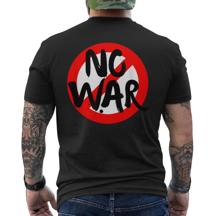 No War、アンチウォーデーストップサイン、スプレーペイント、No War。 メンズTシャツ バックプリント