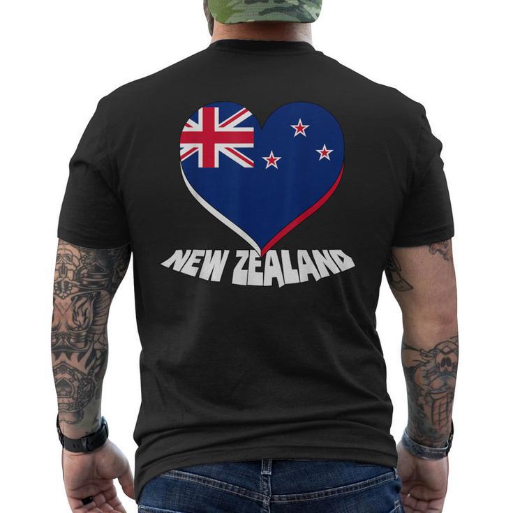 Nueva Zelanda Corazón Amor Nueva Zelanda Orgulloso Neozelandés Nueva Zelanda Camiseta Hombre Estampado Espalda