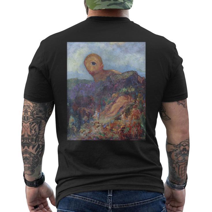 Odilon Redonによるサイクロプスの有名なアートワーク。 メンズTシャツ バックプリント