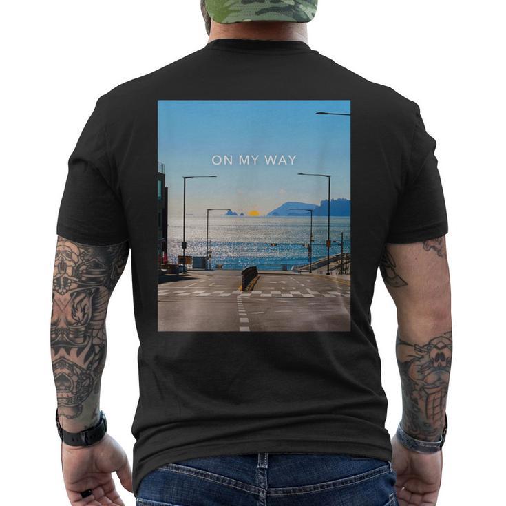 On My Way メンズTシャツ バックプリント