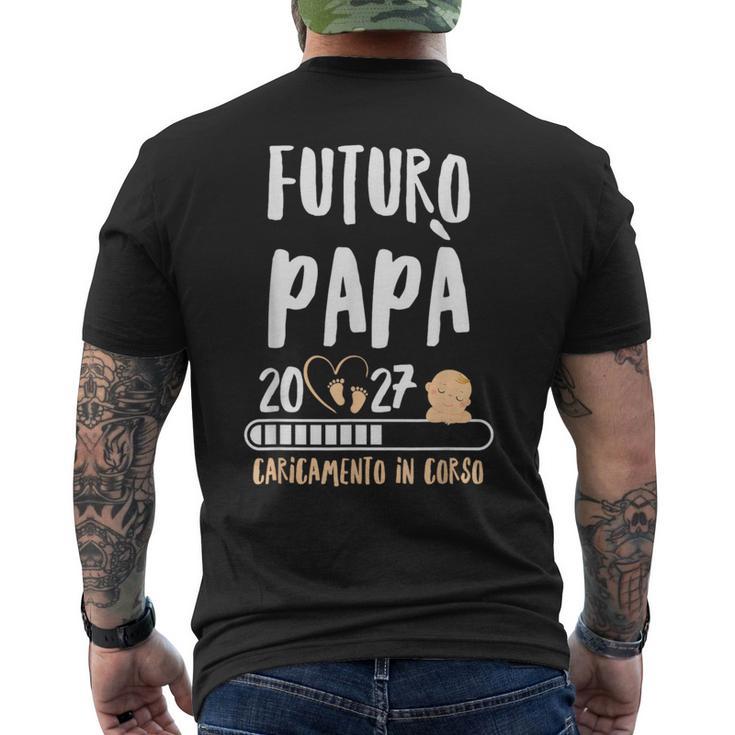 Papà 2027 Gravidanza Padre Futuro Papà 2027 Loading T-shirt da uomo con stampa posteriore