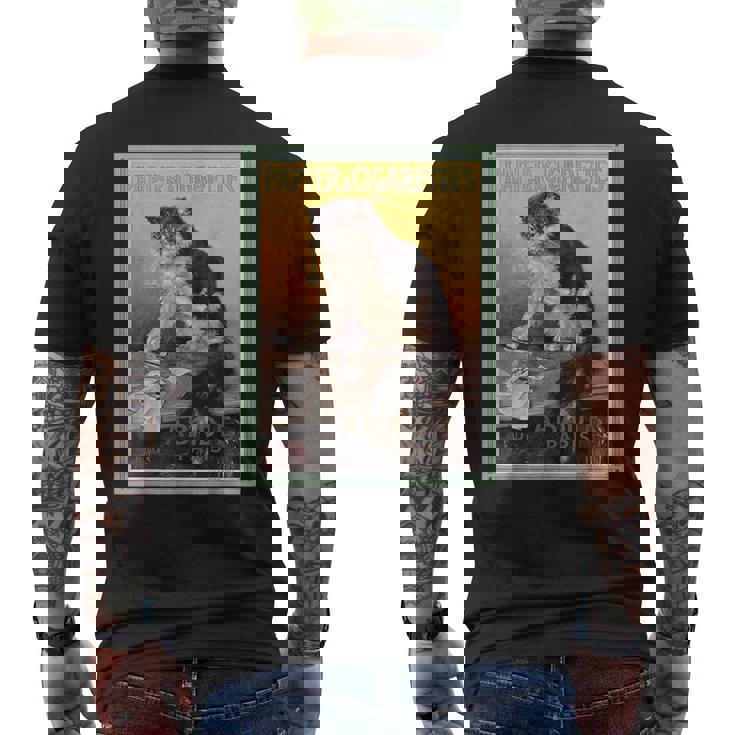 Papier A Cigarettes Abadie Paris ビンテージタバコ広告 メンズTシャツ バックプリント