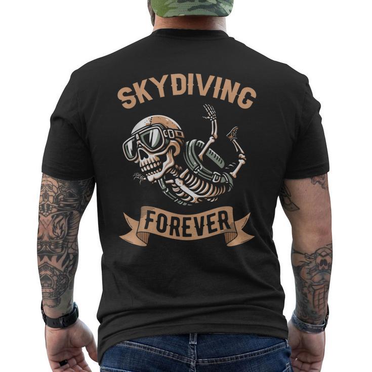 Paracaidista Esqueleto Paracaídas Parapente Paracaidismo Camiseta Hombre Estampado Espalda