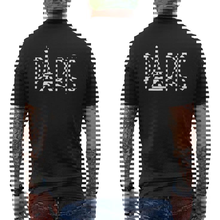 Paris Love France エッフェル塔tシャツ メンズTシャツ バックプリント