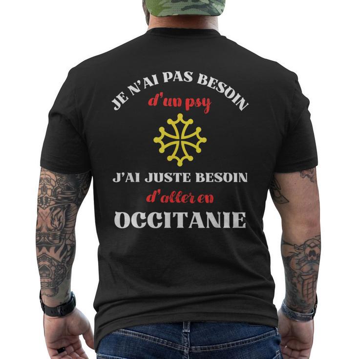 Pas Besoin De Psy Occitanie Humour Occitan Homme Drole T-shirt imprimé au dos