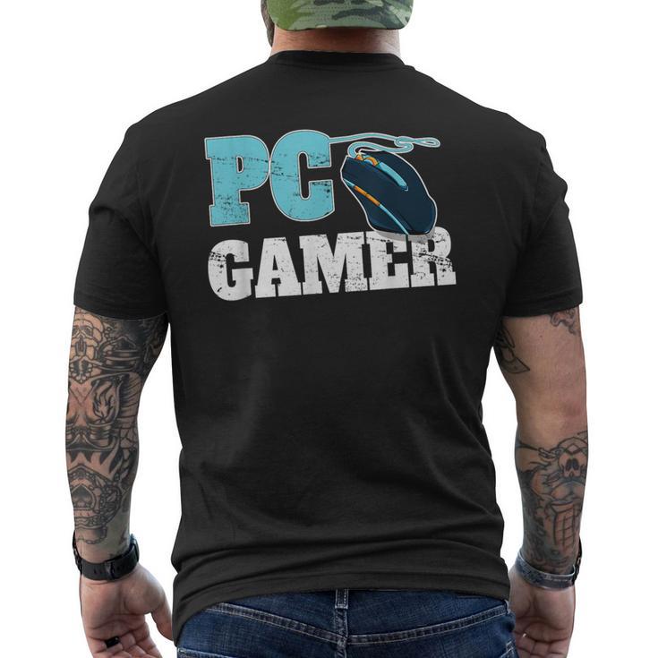 Pc Gamer コンピューターゲームギフト マウスゲーマー用 メンズTシャツ バックプリント