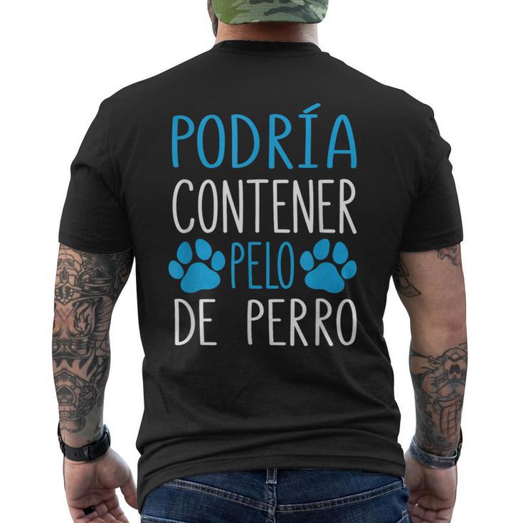 Perros Podría Contener Pelo De Perro Dueño De Perro Camiseta Hombre Estampado Espalda