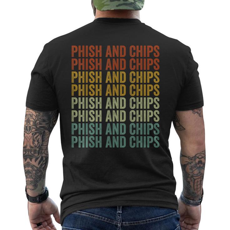 Phish And Chips ファニーハッカー フィッシングコンピュータハッカー メンズTシャツ バックプリント