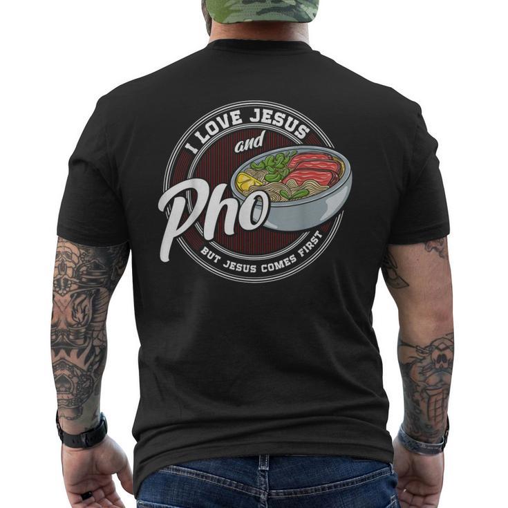 Pho Lover Love Pho Religion Chrétienne Foi Jésus Catholique T-shirt imprimé au dos