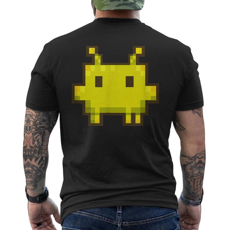 Pixel Gamer Clawd Claude Code Gaming レトロ コーディング ユーモア メンズTシャツ バックプリント