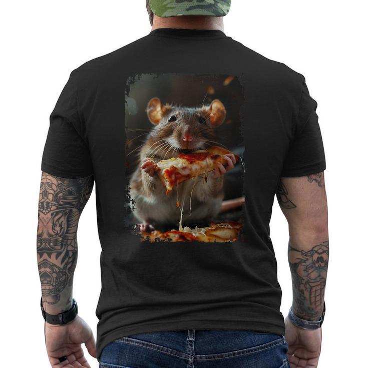 Pizza De Rata Camiseta Hombre Estampado Espalda