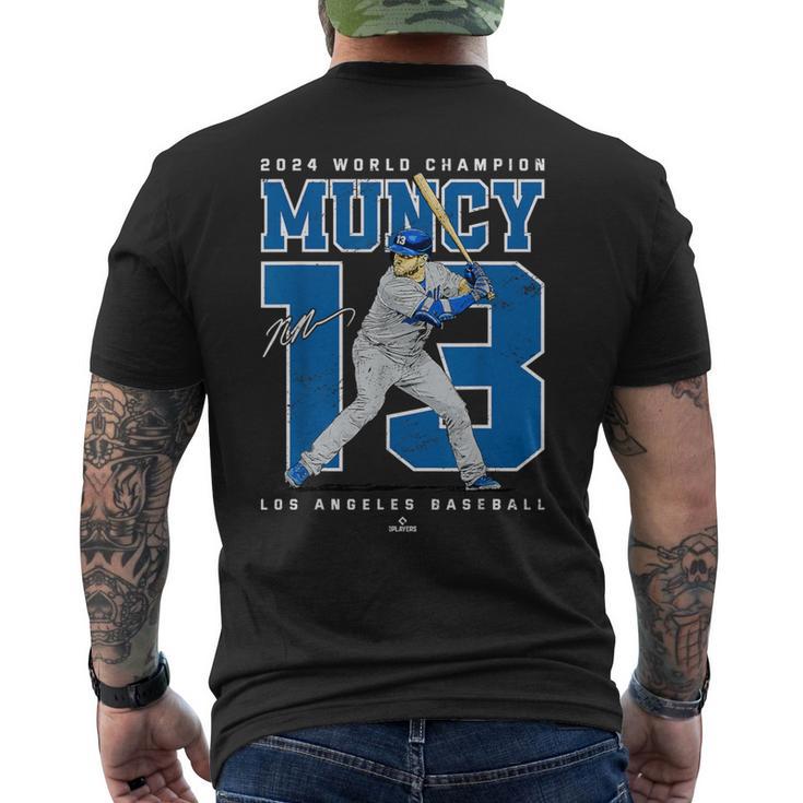 Player Number 2024 World Champion Max Muncy Los Angeles メンズTシャツ バックプリント