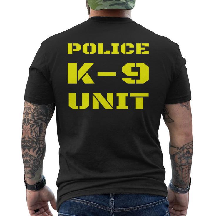 Police K-9ユニット ドッグハンドラー オンデューティー K9 チームオフィサー タクティカル メンズTシャツ バックプリント
