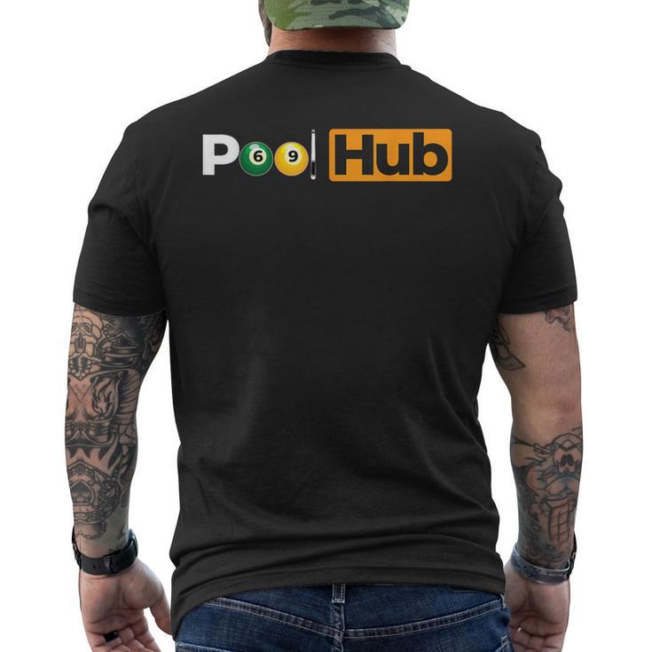Pool Hub 8 Ball Billiard Game Pool Player Men's T-shirt Back Print