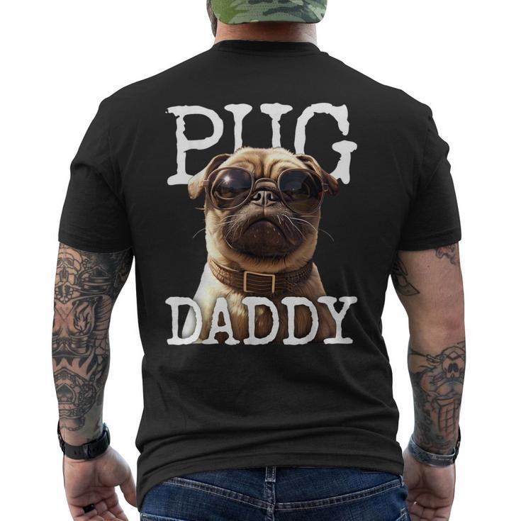 Pug Daddyパグパグパグパグパグパグお父さん犬お父さん父の日甘いパグパグお父さん メンズTシャツ バックプリント