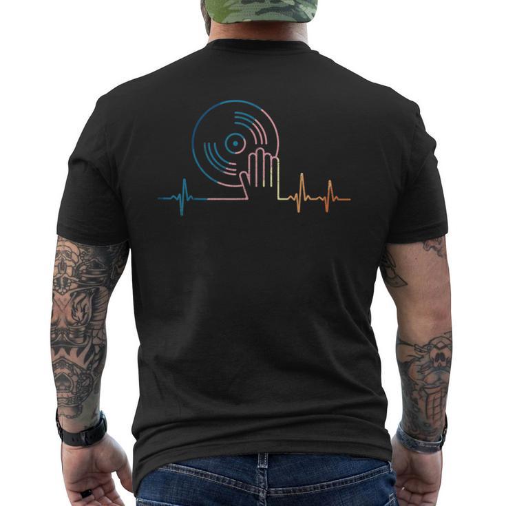 Record Heartbeatinly Dj メンズTシャツ バックプリント