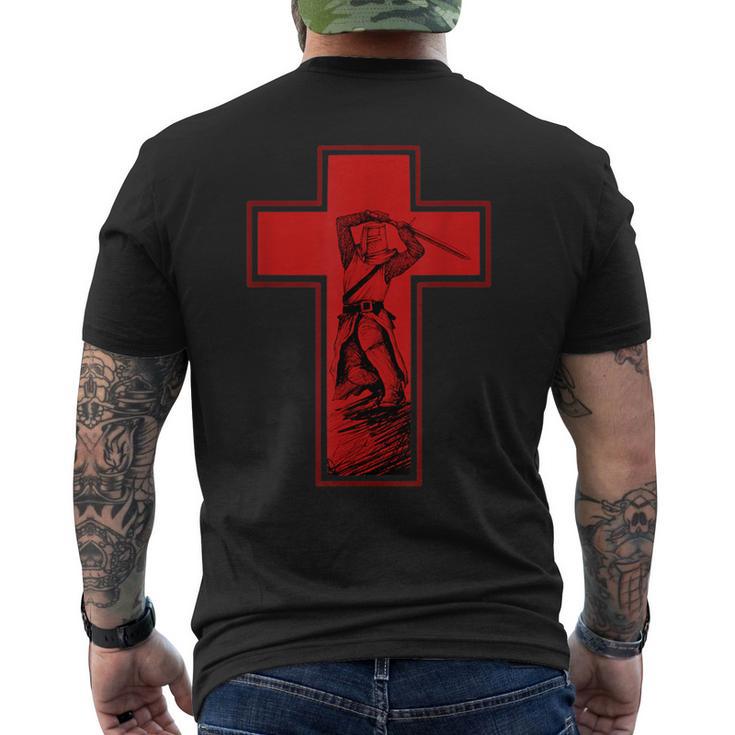 Regalo De Cruz Y Espada De Caballero Templario Camiseta Hombre Estampado Espalda