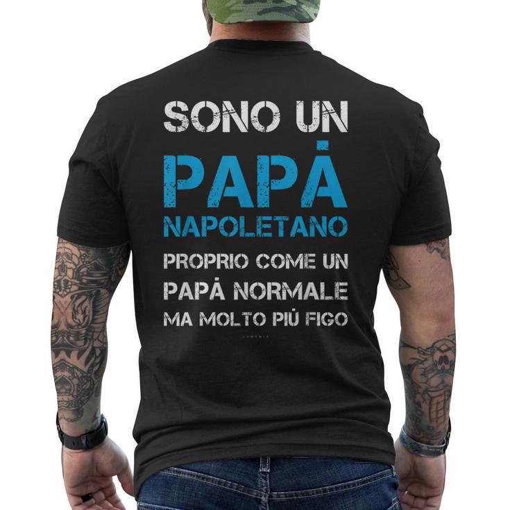 Regalo Papà Napoletano Napoli T-shirt da uomo con stampa posteriore