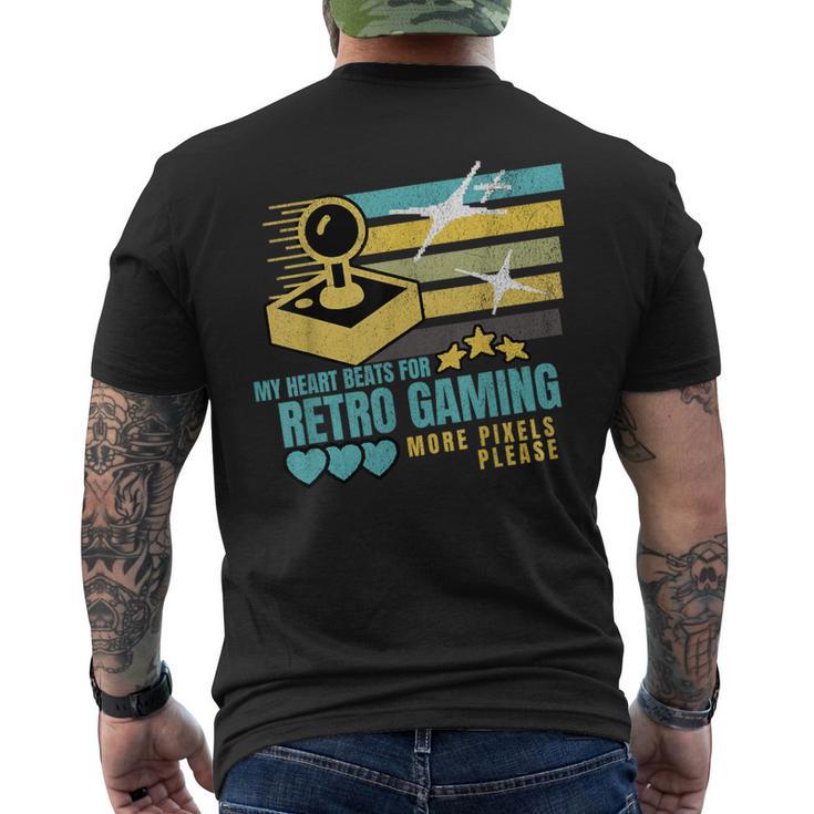 Retro Gamingideojuegosintage 8-Bit Gamer Camiseta Hombre Estampado Espalda