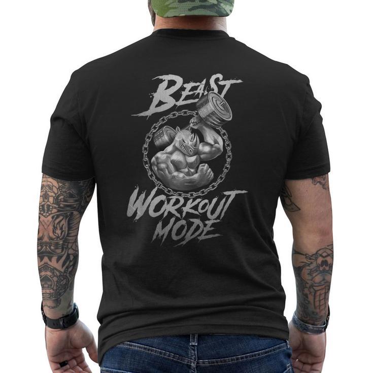 Rhino Beast ワークアウト ファッション フィットネス ジム アニマル マッスルフィット メンズTシャツ バックプリント