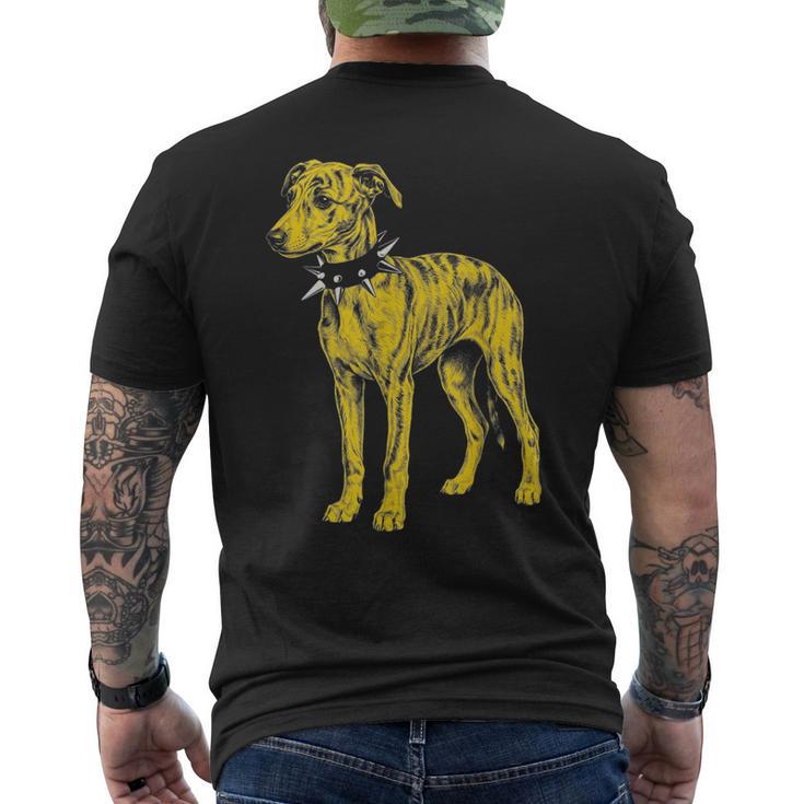 Rocker Greyhound パンクメタルロックンロールミュージックドッグ メンズTシャツ バックプリント