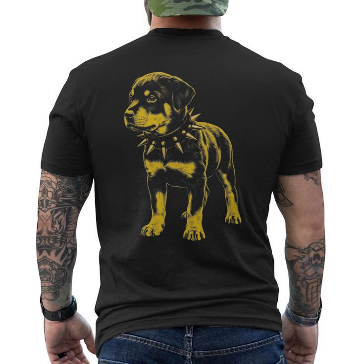 Rocker ロットワイラー パンク メタル ロックンロール ミュージック ドッグ 長袖tシャツ メンズTシャツ バックプリント