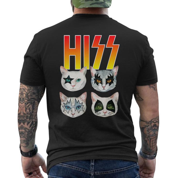 Hiss Cat シャツ 猫好き おもしろ猫シャツ メンズTシャツ バックプリント