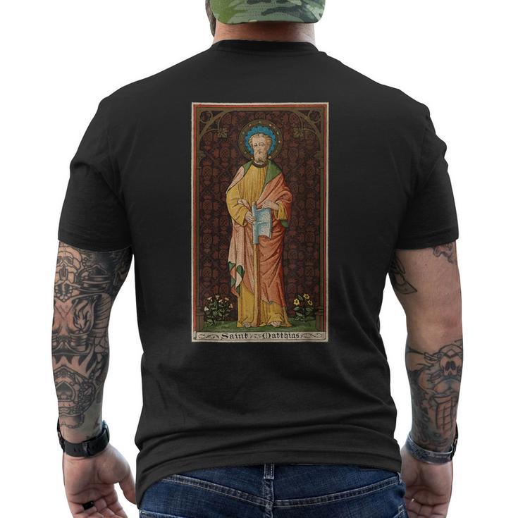 San Matías Apóstol Hacha Patrono Católicointage Camiseta Hombre Estampado Espalda