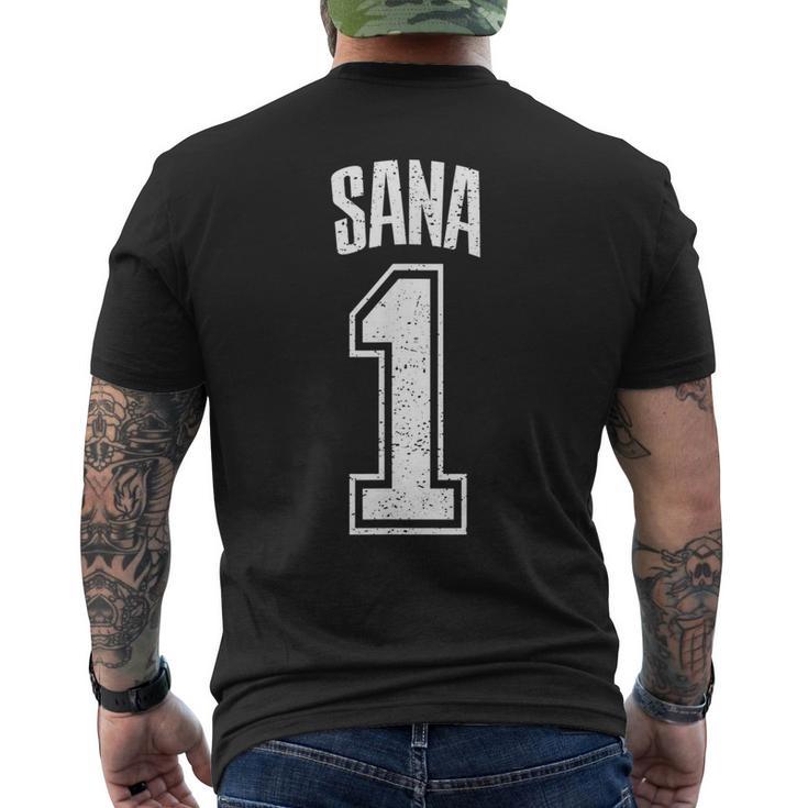 Sanaサポーター番号 1番の大ファン メンズTシャツ バックプリント