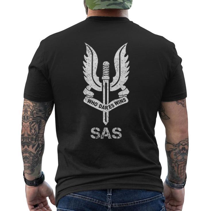 Sas 特殊部隊 スナイパー退役軍人 ビンテージフラッグ 7月4日 メンズTシャツ バックプリント