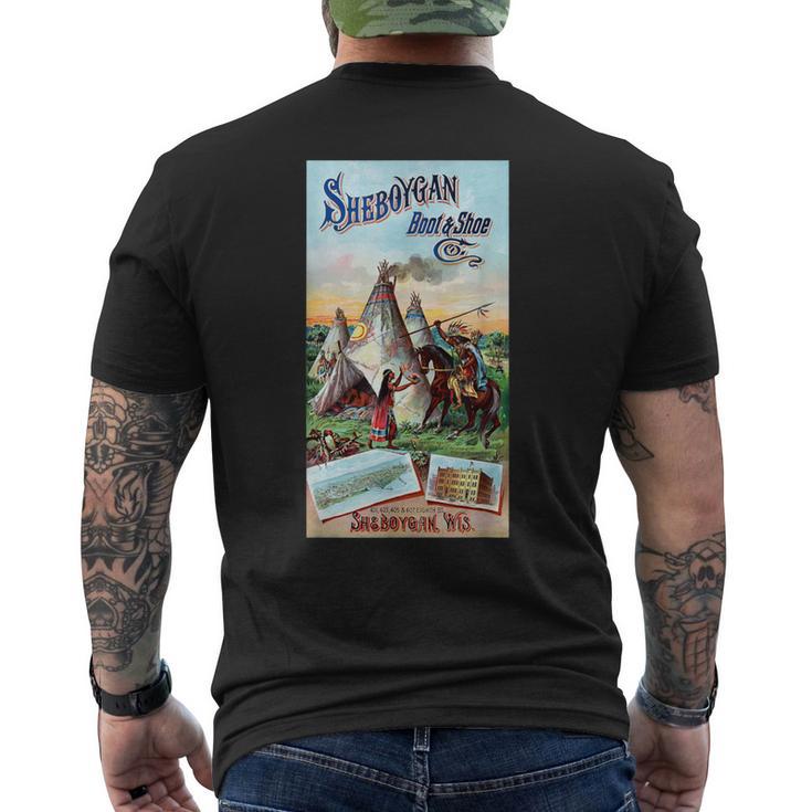 Sheboygan ネイティブアメリカン ウィスコンシン アメリカ 歴史 レトロ メンズTシャツ バックプリント