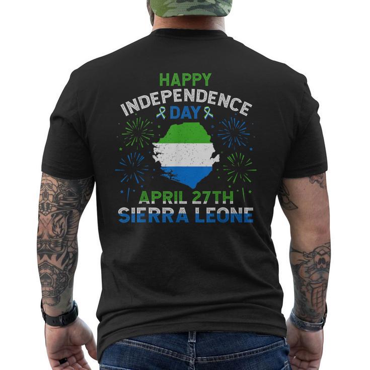 Sierra Leone 65Th Independence Day Sierra Leonean Pride 27Th Men's T-shirt Back Print