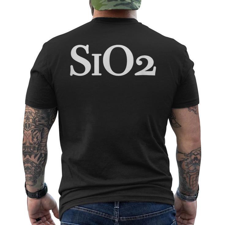 Sio2化学二酸化ケイ素クォーツシリカ化学処方 メンズTシャツ バックプリント