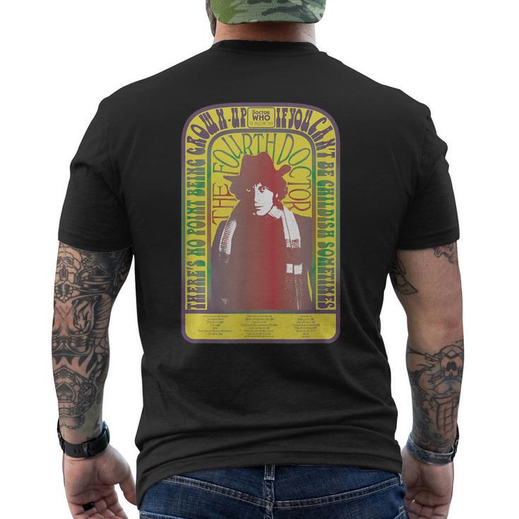 Spacetime-Tour 4Th Doctor Baker レトロ タイムトラベル メンズTシャツ バックプリント