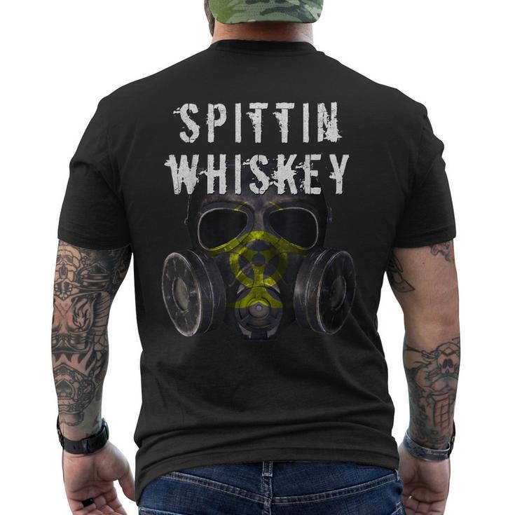 Spittin ウイスキー ガスマスク メンズTシャツ バックプリント