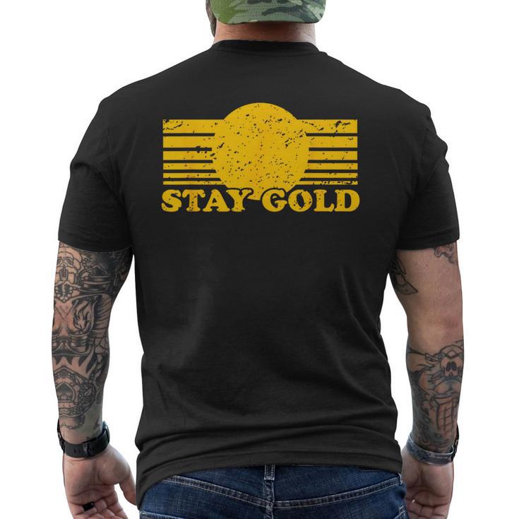 Stay Gold Ponyboy Outsiders 本 映画 小説 レトロ メンズTシャツ バックプリント