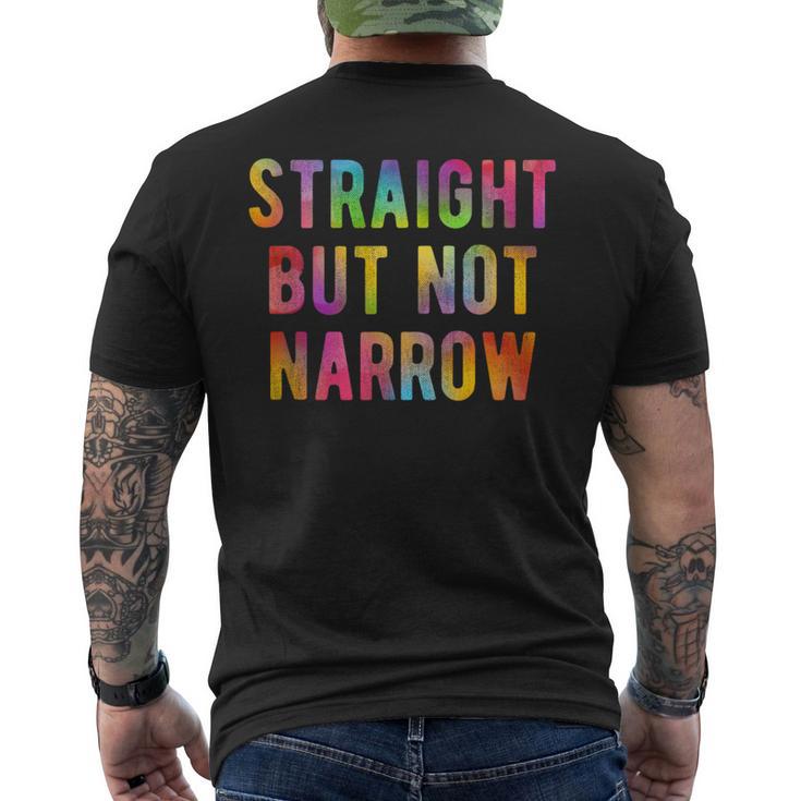 Straight But Not Narrow レインボー Lgbtq Ally メンズTシャツ バックプリント