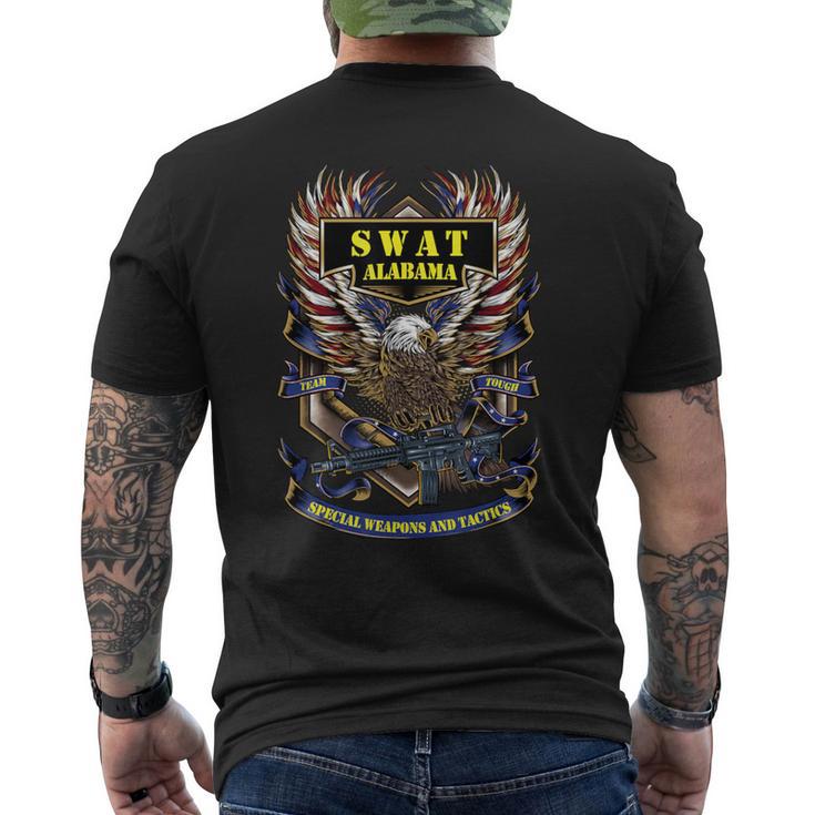 Swat アラバマ チーム タフ アメリカン イーグル ポリス メンズTシャツ バックプリント