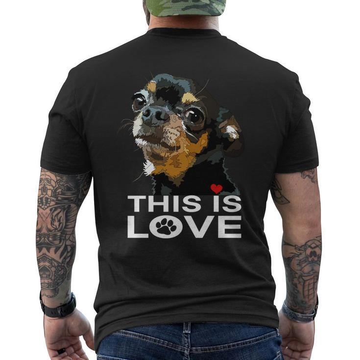This Is Love And Tan チワワ犬 長袖tシャツ メンズTシャツ バックプリント