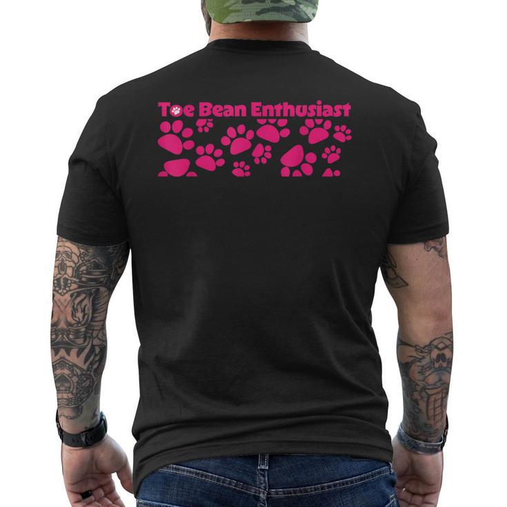 Toe Bean Enthusiast かわいい 猫 肉球 メンズTシャツ バックプリント