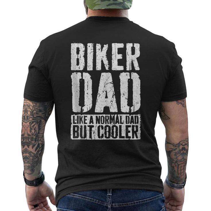Uomo Biker Dad Festa Del Papà Biker Dad T-shirt da uomo con stampa posteriore