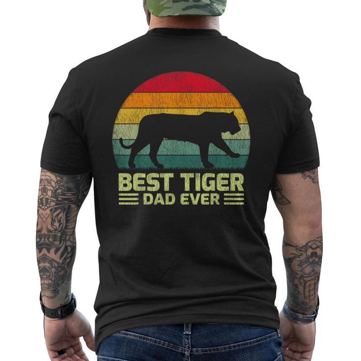 Uomo Divertenteintage Best Tiger Dad Ever Festa Del Papà T-shirt da uomo con stampa posteriore