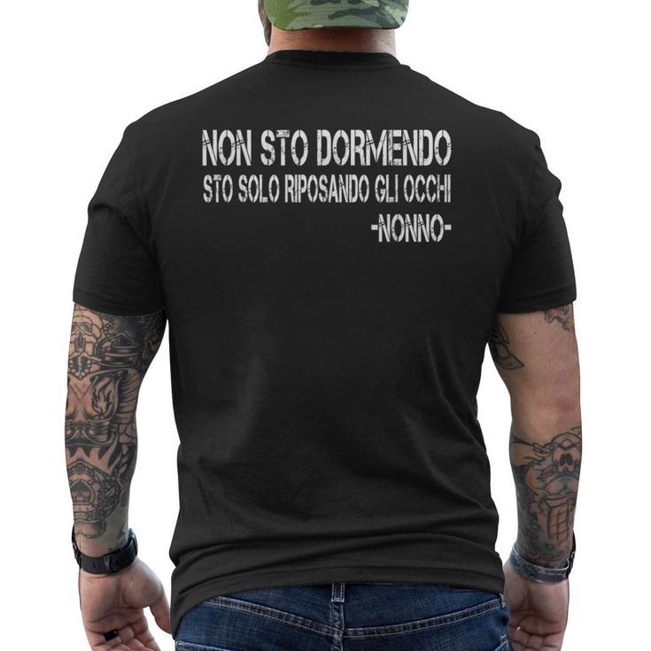 Uomo Nonto Dormendotoolo Riposando Gli Occhi Papà E Nonno T-shirt da uomo con stampa posteriore