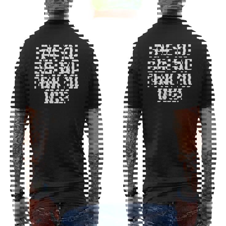 Vance Idiot Have You Evenaid Thank You OnceArcasm メンズTシャツ バックプリント