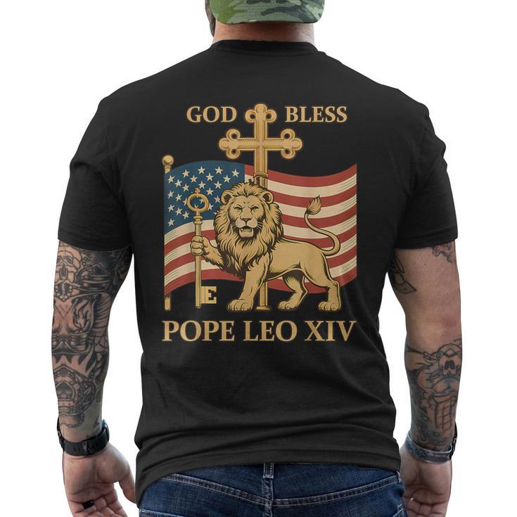 Vatican Pope Leo Xiv God Bless Pope Leo Xiv メンズTシャツ バックプリント