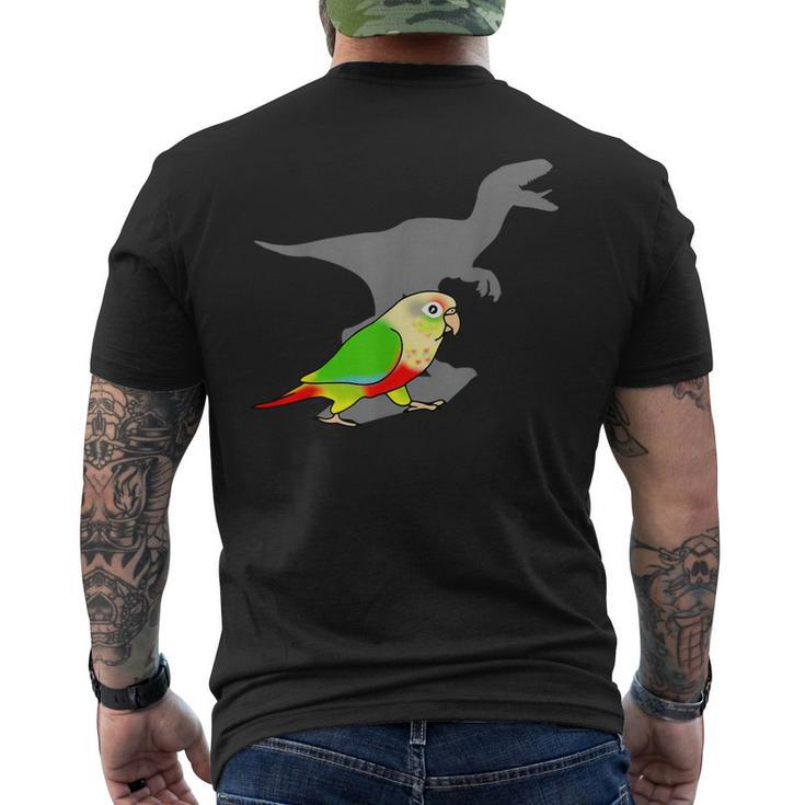 Velociraptor パイナップル コニュア 恐竜 シャドウ オウム メンズTシャツ バックプリント
