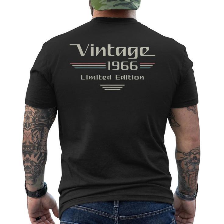 Vintage 1966 60歳の誕生日 クラシックカー メンズTシャツ バックプリント