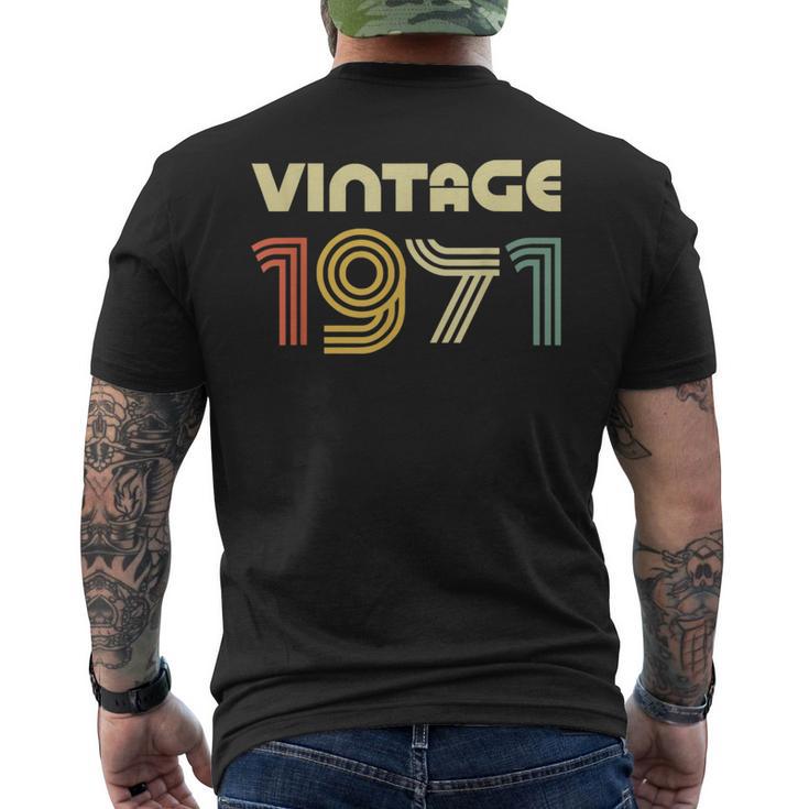 Vintage 1971 50Th Birthday メンズTシャツ バックプリント