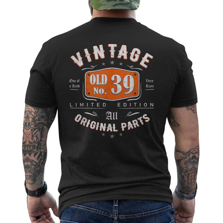 Vintage 1983 ヴィンテージ 1983年生まれ 39歳の誕生日ギフトアイデア 39歳 メンズTシャツ バックプリント
