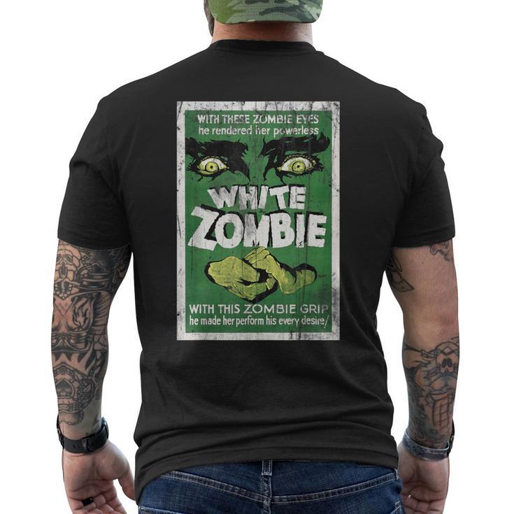 Vintage Blanc Zombie Movie Poster T-shirt imprimé au dos